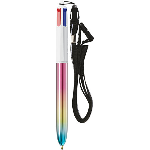 BIC® 4 Colours® Gradient + screentryck på nyckelband, Bild 1