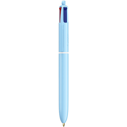 BIC® 4 Colours® Pastell + Umhängeband Siebdruck , BiC, pastellblau, Kunststoff, 14,40cm x 1,60cm (Länge x Breite), Bild 5