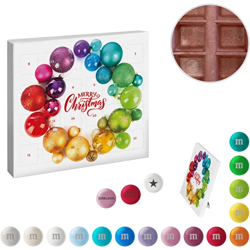 mini-calendrier de l\'Avent reinpapier® avec billes de chocolat M&M\'S® personnalisées, Image 2