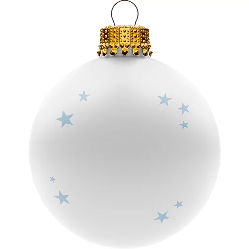 Boule de Noël moyenne 66 mm, couronne or, mate, Image 1