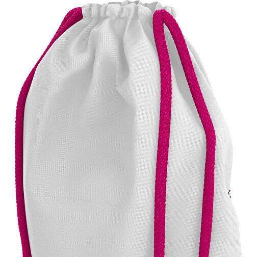 Premium Sportbeutel ColourPrime , pink / weiss, Sublimation-fabric 200g - Polyester (PU), 33,00cm x 45,00cm (Höhe x Breite), Bild 3