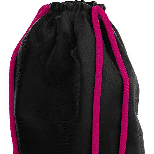 Premium Sportbeutel ColourPrime , pink / schwarz, Sublimation-fabric 200g - Polyester (PU), 33,00cm x 45,00cm (Höhe x Breite), Bild 3