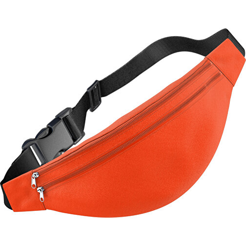 Stylische Gürteltasche Fanny , orange / schwarz, Sublimation-fabric 200g - Polyester (PU), 13,00cm x 33,00cm (Höhe x Breite), Bild 1