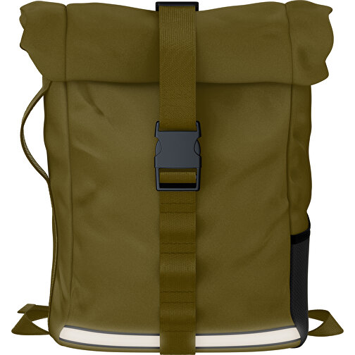 Rolltop Rucksack Comfort , tannengrün, Sublimation-fabric 200g - Polyester (PU), 29,50cm x 13,00cm x 33,00cm (Länge x Höhe x Breite), Bild 1