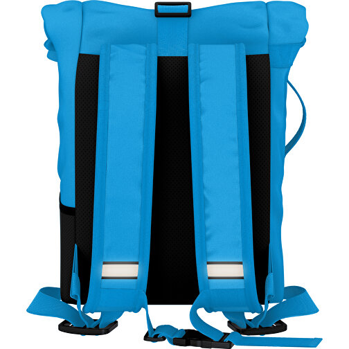 Rolltop Rucksack Comfort , hellblau, Sublimation-fabric 200g - Polyester (PU), 29,50cm x 13,00cm x 33,00cm (Länge x Höhe x Breite), Bild 2