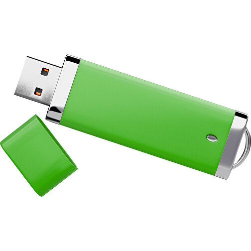 PromoPerfect USB-STICK 2.0 PLASTIK , grasgrün MB , 65 GB , Gummiplastik, Kunststoff MB , 7,00cm x 0,70cm x 2,00cm (Länge x Höhe x Breite), Bild 1