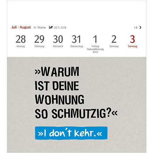 Typo-Sprüche-Kalender Postkartenkalender , Papier, 15,40cm x 16,50cm (Länge x Breite), Bild 13