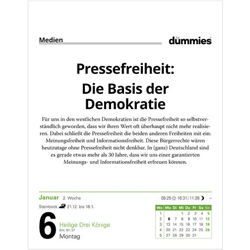 Die Welt Erklärt Für Dummies Tagesabreisskalender , Papier, 12,50cm x 16,00cm (Länge x Breite), Bild 2