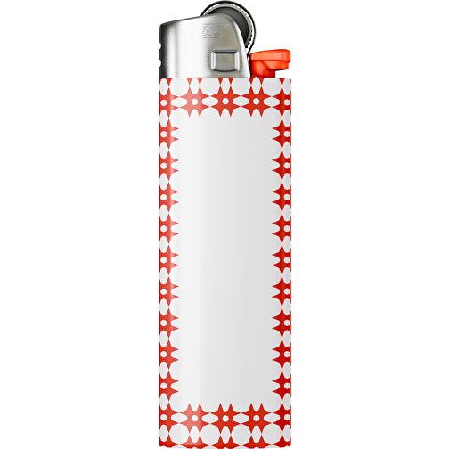 BIC® J26 Digital Wrap Feuerzeug , BiC, weiß / rot, Delrin®, Stahl, 2,50cm x 1,50cm x 8,20cm (Länge x Höhe x Breite), Bild 1