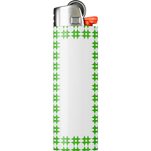 BIC® J26 Digital Wrap Feuerzeug , BiC, weiß / grasgrün, Delrin®, Stahl, 2,50cm x 1,50cm x 8,20cm (Länge x Höhe x Breite), Bild 1