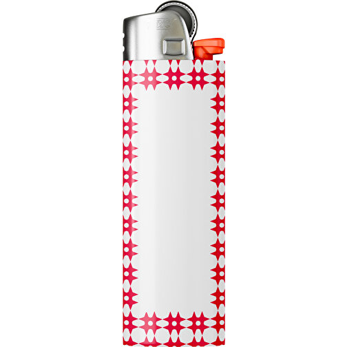 BIC® J26 Digital Wrap Feuerzeug , BiC, weiß / ampelrot, Delrin®, Stahl, 2,50cm x 1,50cm x 8,20cm (Länge x Höhe x Breite), Bild 1