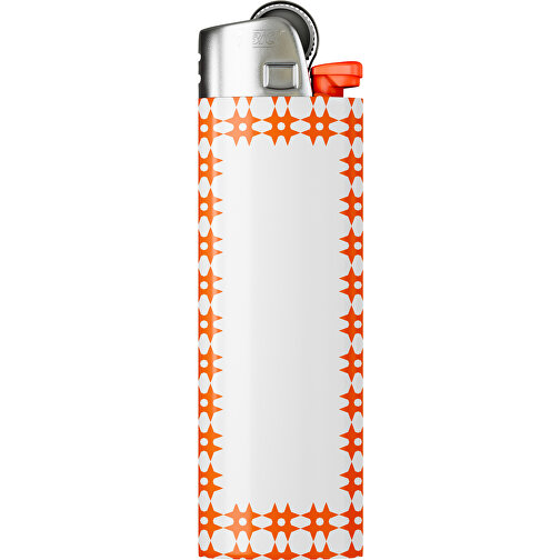 BIC® J26 Digital Wrap Feuerzeug , BiC, weiss / orange, Delrin®, Stahl, 2,50cm x 1,50cm x 8,20cm (Länge x Höhe x Breite), Bild 1