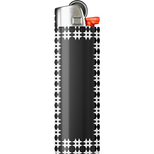 BIC® J26 Digital Wrap Feuerzeug , BiC, schwarz / weiß, Delrin®, Stahl, 2,50cm x 1,50cm x 8,20cm (Länge x Höhe x Breite), Bild 1