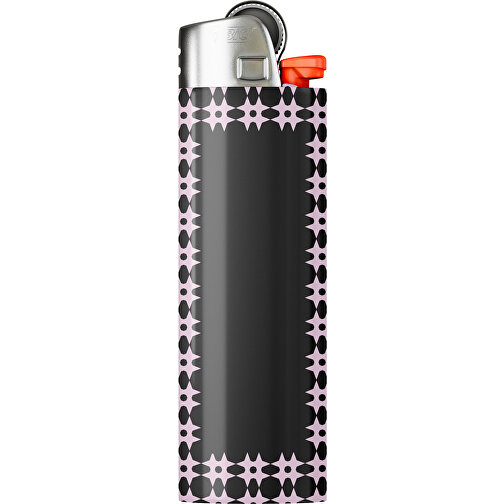 BIC® J26 Digital Wrap Feuerzeug , BiC, schwarz / zartrosa, Delrin®, Stahl, 2,50cm x 1,50cm x 8,20cm (Länge x Höhe x Breite), Bild 1