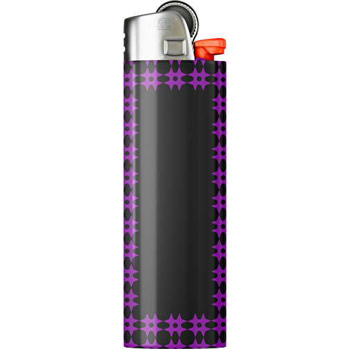 BIC® J26 Digital Wrap Feuerzeug , BiC, schwarz / dunkelmagenta, Delrin®, Stahl, 2,50cm x 1,50cm x 8,20cm (Länge x Höhe x Breite), Bild 1