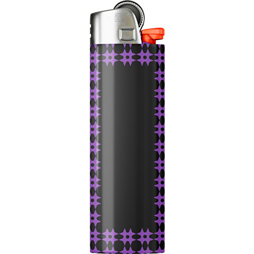 BIC® J26 Digital Wrap Feuerzeug , BiC, schwarz / lavendellila, Delrin®, Stahl, 2,50cm x 1,50cm x 8,20cm (Länge x Höhe x Breite), Bild 1