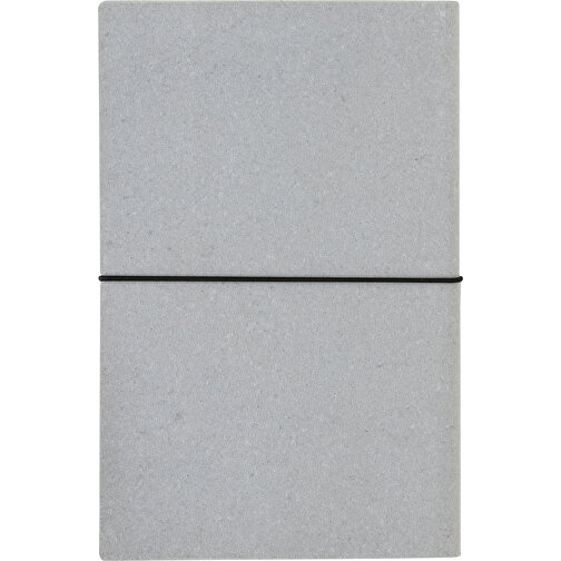 Cuaderno A5 de piel reciclada, gris claro, Imagen 5