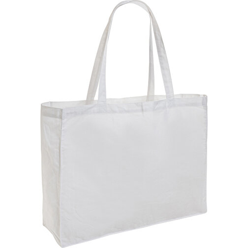 Impact AWARE™ Recycelte Baumwoll-Shopper 145gr, Weiß , weiß, Baumwolle - recycelt, 49,00cm x 37,00cm x 14,00cm (Länge x Höhe x Breite), Bild 1