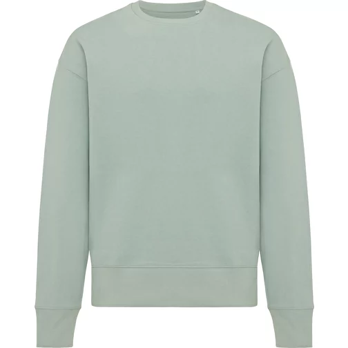 Sweat ras du cou relax Iqoniq Kruger en coton recyclé. Coton, Iceberg green, Image 1