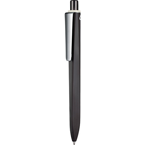 Kugelschreiber RIDGE RECYCLED SOFT M , Ritter-Pen, schwarz/transparent, ABS u. Metall, , Bild 1