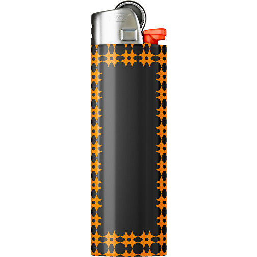 BIC® J26 Digital Wrap Feuerzeug , BiC, schwarz / gelborange, Delrin®, Stahl, 2,50cm x 1,50cm x 8,20cm (Länge x Höhe x Breite), Bild 1