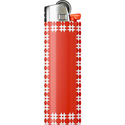 BIC® J26 Digital Wrap Feuerzeug , BiC, rot / weiß, Delrin®, Stahl, 2,50cm x 1,50cm x 8,20cm (Länge x Höhe x Breite), Bild 1