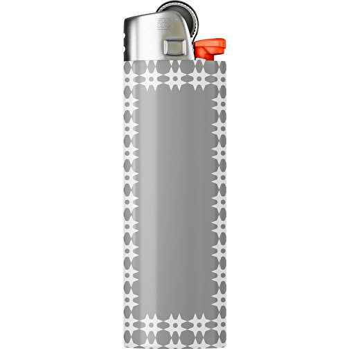 BIC® J26 Digital Wrap Feuerzeug , BiC, grau / weiß, Delrin®, Stahl, 2,50cm x 1,50cm x 8,20cm (Länge x Höhe x Breite), Bild 1