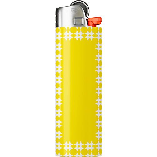 BIC® J26 Digital Wrap Feuerzeug , BiC, gelb / weiß, Delrin®, Stahl, 2,50cm x 1,50cm x 8,20cm (Länge x Höhe x Breite), Bild 1