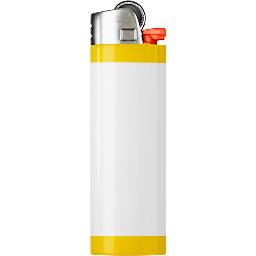 BIC® J26 Digital Wrap Feuerzeug , BiC, weiß / goldgelb, Delrin®, Stahl, 2,50cm x 1,50cm x 8,20cm (Länge x Höhe x Breite), Bild 1