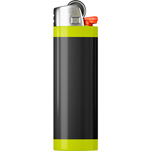 BIC® J26 Digital Wrap Feuerzeug , BiC, schwarz / hellgrün, Delrin®, Stahl, 2,50cm x 1,50cm x 8,20cm (Länge x Höhe x Breite), Bild 1