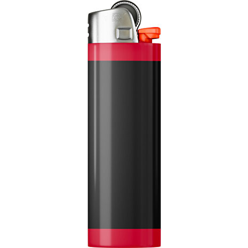 BIC® J26 Digital Wrap Feuerzeug , BiC, schwarz / dunkelrot, Delrin®, Stahl, 2,50cm x 1,50cm x 8,20cm (Länge x Höhe x Breite), Bild 1