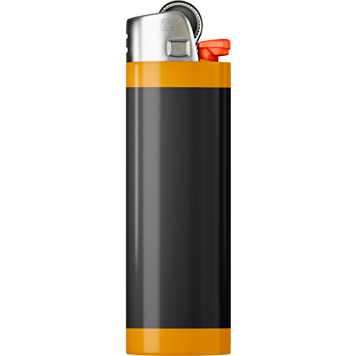 BIC® J26 Digital Wrap Feuerzeug , BiC, schwarz / kürbisorange, Delrin®, Stahl, 2,50cm x 1,50cm x 8,20cm (Länge x Höhe x Breite), Bild 1