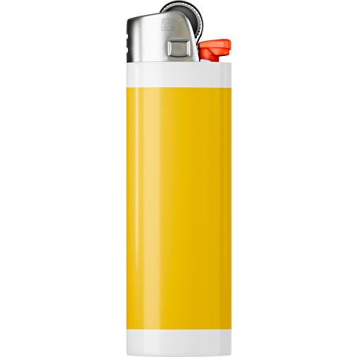 BIC® J26 Digital Wrap Feuerzeug , BiC, sonnengelb / weiss, Delrin®, Stahl, 2,50cm x 1,50cm x 8,20cm (Länge x Höhe x Breite), Bild 1