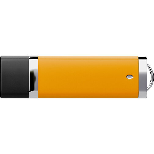 PromoPerfect USB-STICK 2.0 PLASTIK , kürbisorange / schwarz MB , 32 GB , Gummiplastik, Kunststoff MB , 7,00cm x 0,70cm x 2,00cm (Länge x Höhe x Breite), Bild 2