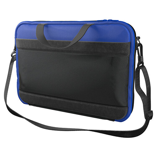 Laptoptasche Stripe , schwarz / königsblau, Sublimation-fabric 200g - Polyester (PU), 36,00cm x 28,00cm x 5,00cm (Länge x Höhe x Breite), Bild 1