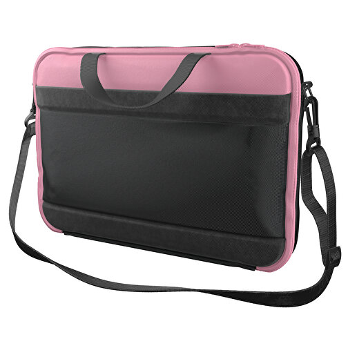 Laptoptasche Stripe , schwarz / hellpink, Sublimation-fabric 200g - Polyester (PU), 36,00cm x 28,00cm x 5,00cm (Länge x Höhe x Breite), Bild 1