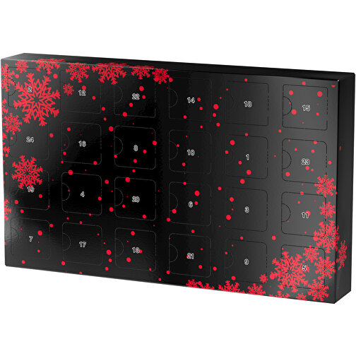 Wachsender Adventskalender , schwarz / ampelrot, Papier, Saatgut, 33,50cm x 19,90cm x 4,50cm (Länge x Höhe x Breite), Bild 1