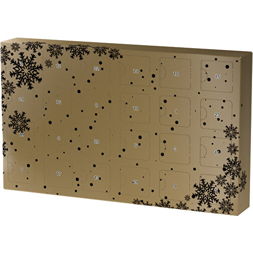 Wachsender Adventskalender , gold / schwarz, Papier, Saatgut, 33,50cm x 19,90cm x 4,50cm (Länge x Höhe x Breite), Bild 1