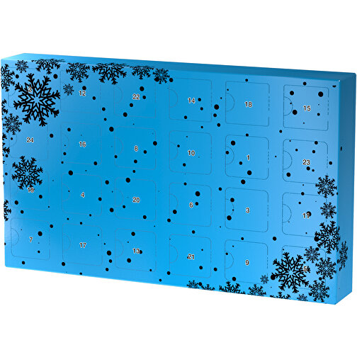 Wachsender Adventskalender , himmelblau / schwarz, Papier, Saatgut, 33,50cm x 19,90cm x 4,50cm (Länge x Höhe x Breite), Bild 1