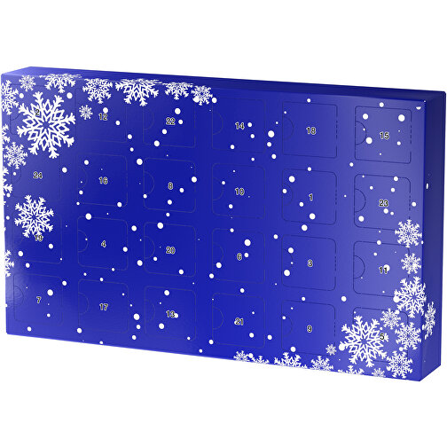 Wachsender Adventskalender , blau / weiß, Papier, Saatgut, 33,50cm x 19,90cm x 4,50cm (Länge x Höhe x Breite), Bild 1