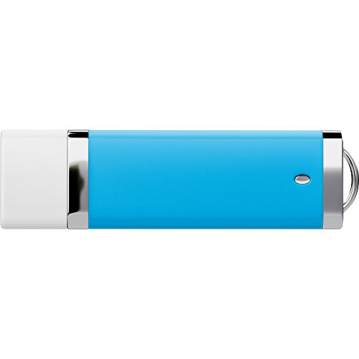 PromoPerfect USB-STICK 2.0 PLASTIK , himmelblau / weiß MB , 1 GB , Gummiplastik, Kunststoff MB , 7,00cm x 0,70cm x 2,00cm (Länge x Höhe x Breite), Bild 2