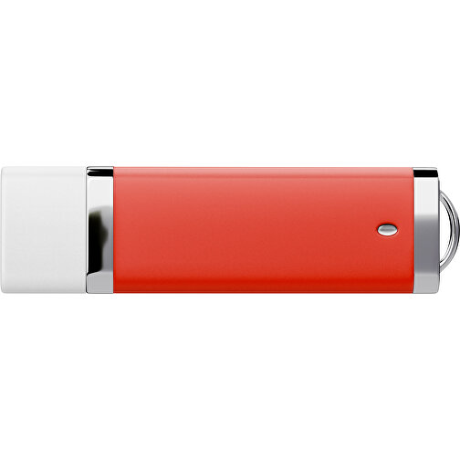 PromoPerfect USB-STICK 2.0 PLASTIK , rot / weiß MB , 16 GB , Gummiplastik, Kunststoff MB , 7,00cm x 0,70cm x 2,00cm (Länge x Höhe x Breite), Bild 2