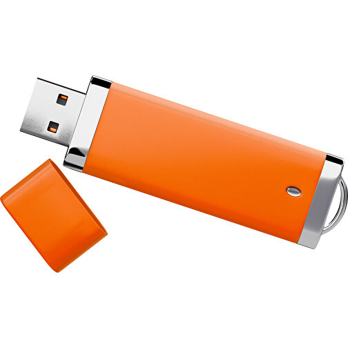 PromoPerfect USB-STICK 2.0 PLASTIK , orange MB , 32 GB , Gummiplastik, Kunststoff MB , 7,00cm x 0,70cm x 2,00cm (Länge x Höhe x Breite), Bild 1