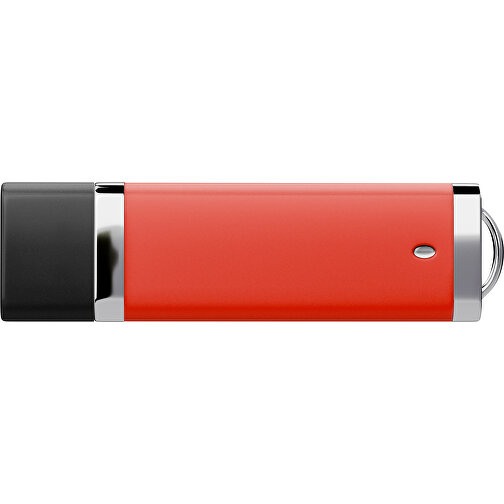 PromoPerfect USB-STICK 2.0 PLASTIK , rot / schwarz MB , 8 GB , Gummiplastik, Kunststoff MB , 7,00cm x 0,70cm x 2,00cm (Länge x Höhe x Breite), Bild 2