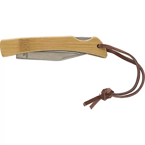 Couteau pliable en acier inoxydable et bambou Beckett, Image 1