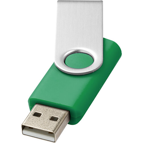 Rotate USB-Stick , grün MB , 65 GB , Kunststoff, Aluminium MB , 5,80cm x 1,90cm x 1,00cm (Länge x Höhe x Breite), Bild 1