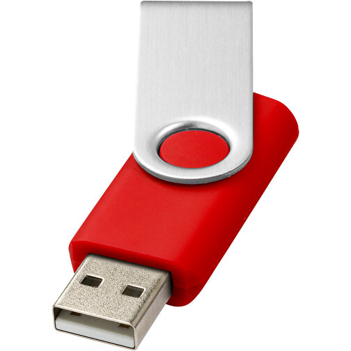 Rotate USB-Stick , hellrot MB , 65 GB , Kunststoff, Aluminium MB , 5,80cm x 1,90cm x 1,00cm (Länge x Höhe x Breite), Bild 1