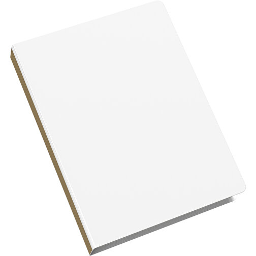 Softcover Haftnotiz-Set Mina , weiss / gold, Papier, 10,50cm x 0,60cm x 7,50cm (Länge x Höhe x Breite), Bild 2