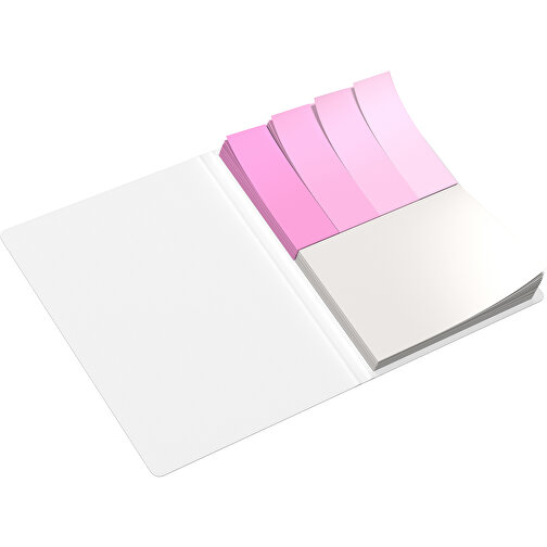 Softcover Haftnotiz-Set Mina , rosa / schwarz, Papier, 10,50cm x 0,60cm x 7,50cm (Länge x Höhe x Breite), Bild 3