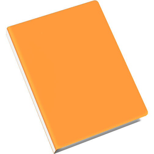 Softcover Haftnotiz-Set Mina , kürbisorange / weiß, Papier, 10,50cm x 0,60cm x 7,50cm (Länge x Höhe x Breite), Bild 2